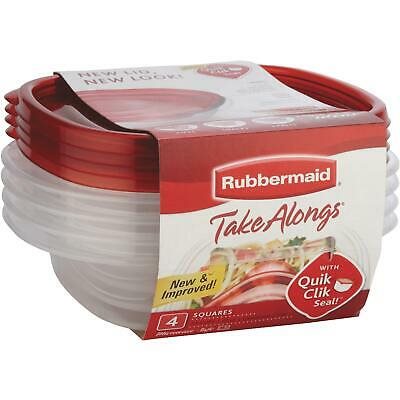 TakeAlongs 2.9 Cup Deep Square 4-Container Storage Set