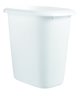 6 Qt White Vanity Wastebasket