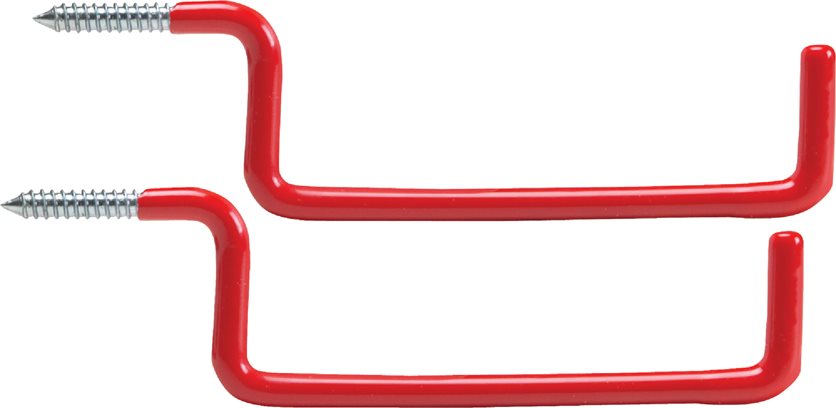 6 Screw-In Ladder Hook - Vinyl-Coated, 2 per card.