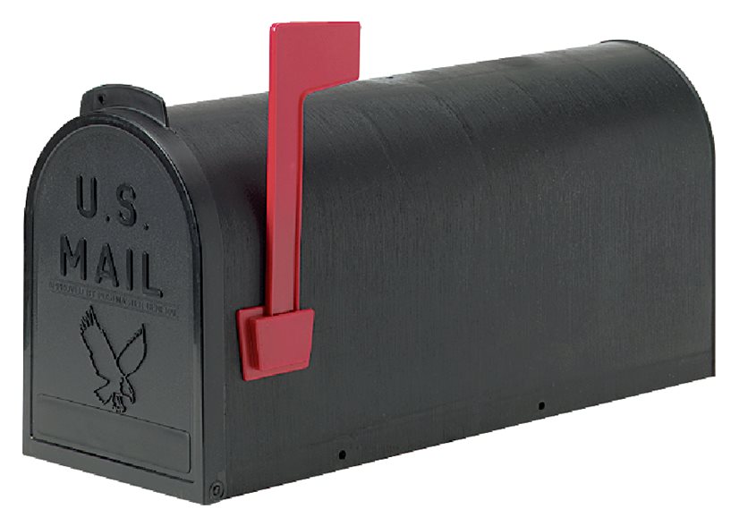 #1 Black Poly Mailbox