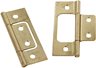 Bifold Hinges - Bright brass non-mortise hinge.