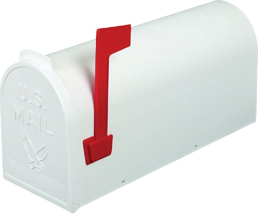 #1 White Poly Mailbox