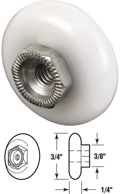 3/4 Shower Door Roller