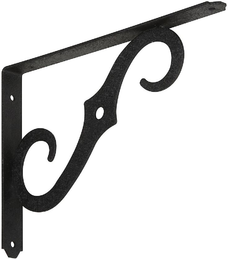 10X7 Black Ornamental Bracket