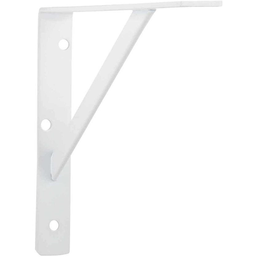 208 Series 12 In. D. x 8 In. H. White Steel Ultimate L-Bracket