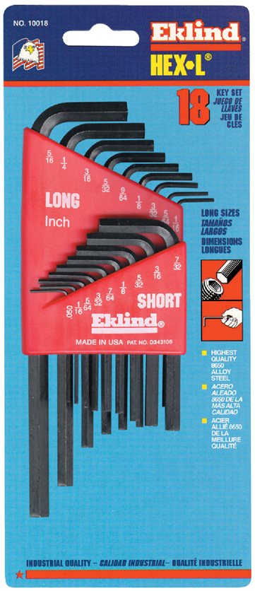 18Pc Combination Hex Key