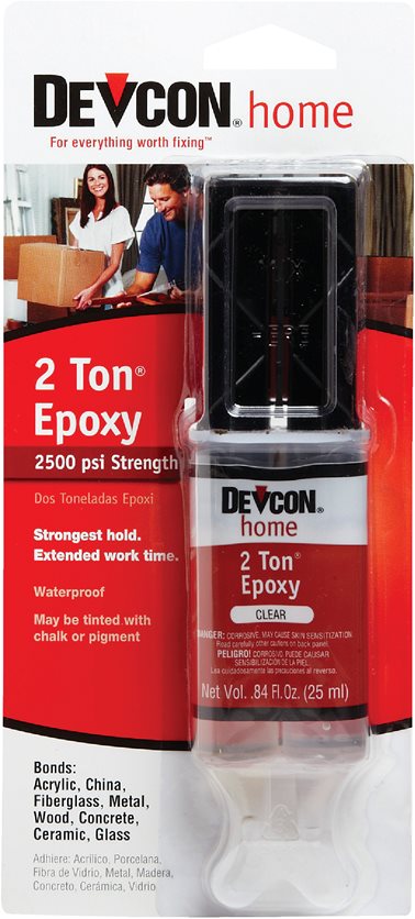 2-Ton Epoxy Syringe - Strong, Clear Adhesive