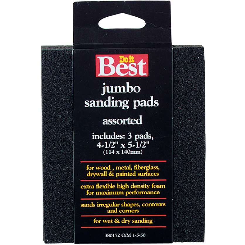 Flex 4-1/2 In. x 5-1/2 In. x 1 In. Assorted Sanding Sponge (3-Pack)