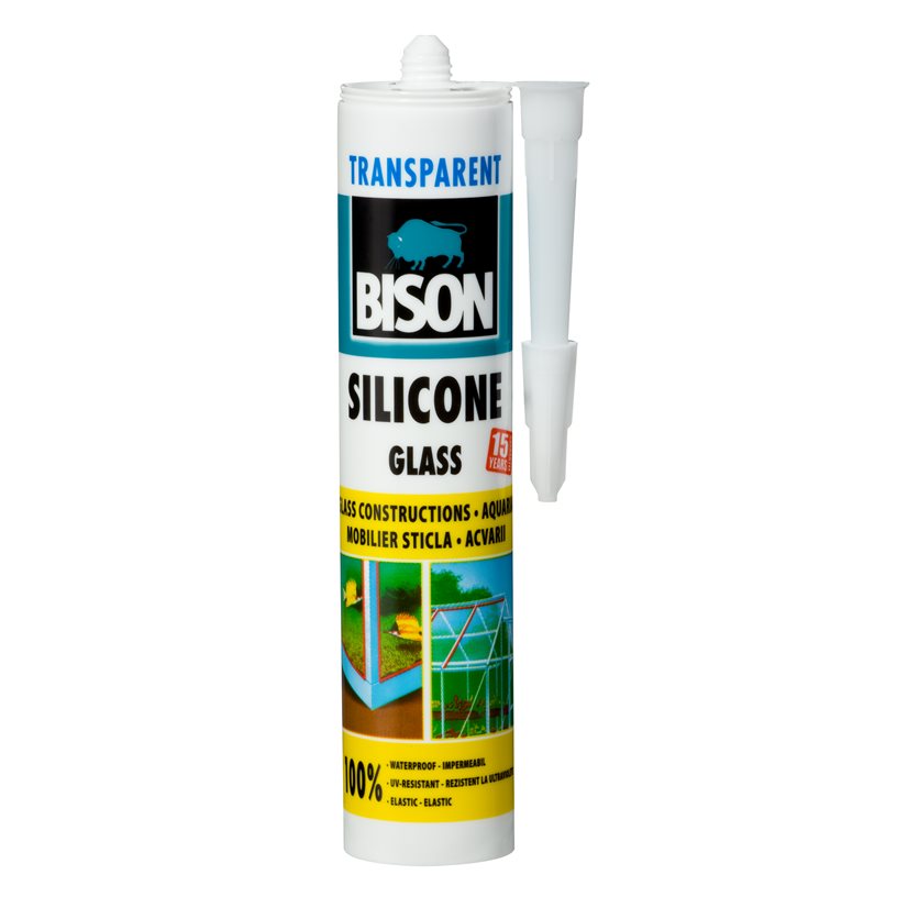 Bison Silicone Sealant Glass Cartridge - 280ml