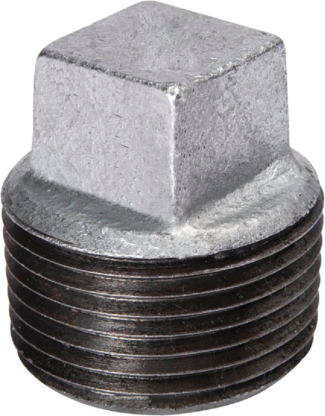 1/2 Galv Plug - Galvanized malleable iron fitting.