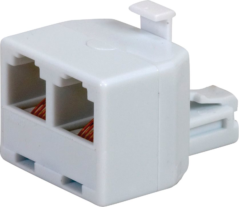 White Duplex Phone Adapter