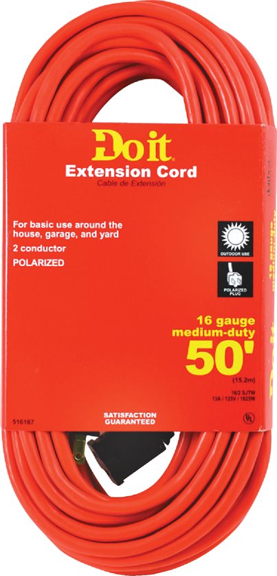 50&apos; 16/2 Outdoor Extension Cord