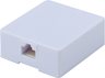 White Surface Mount Plastic Wall Jack