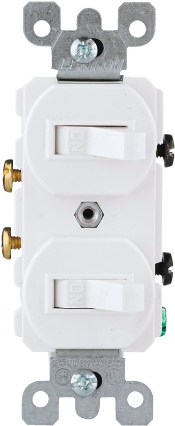 White Duplex Switch