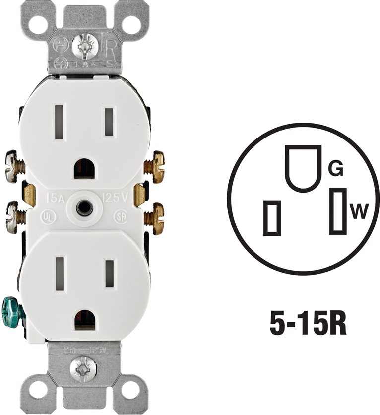 White Duplex Outlet