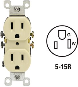 Ivory Duplex Outlet - Building Depot