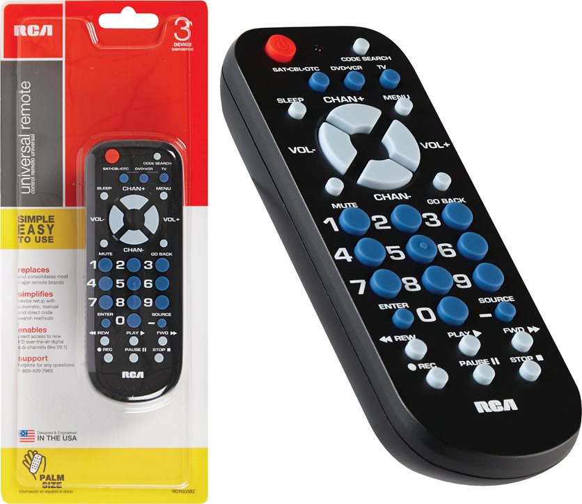 3 Device Remote Control - Black.