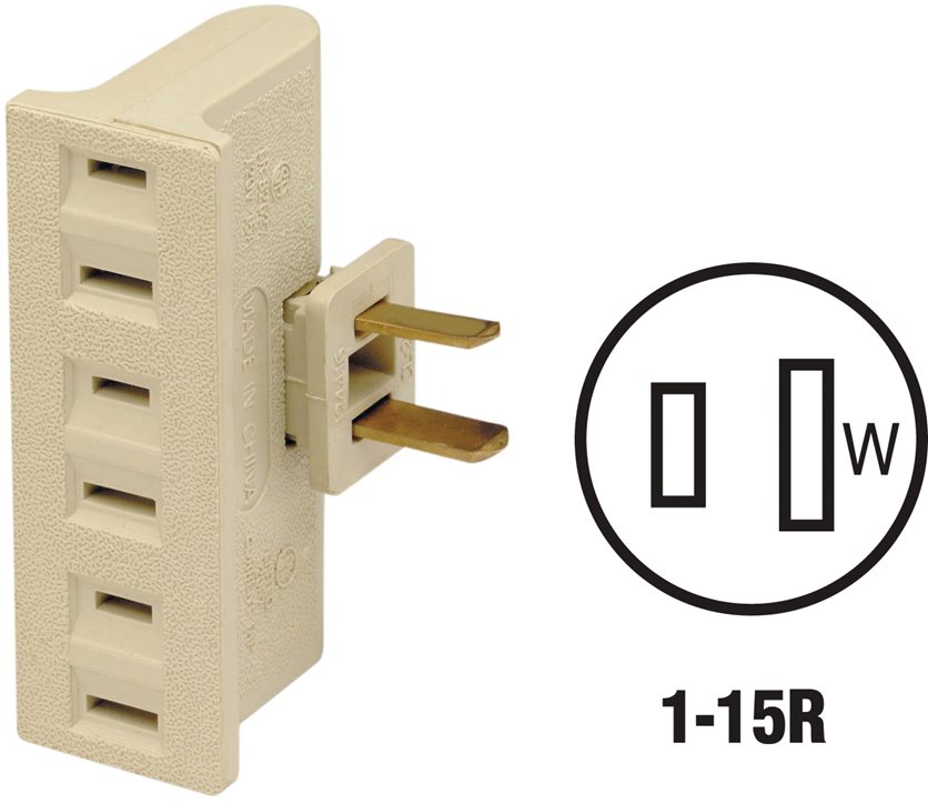 3-Outlet Swivel Tap by Leviton