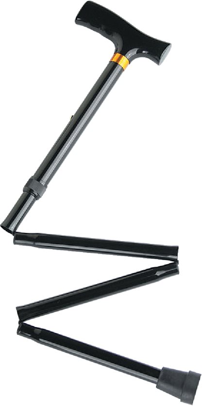 Folding Alum Black Cane