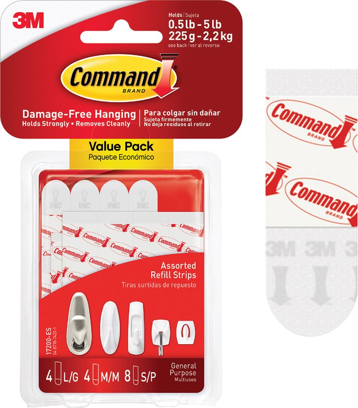 Command Wht Refill Strip