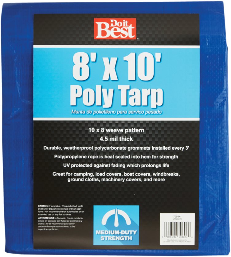 8X10 Blue Med Duty Tarp