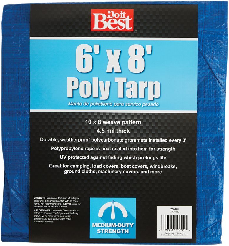 6x8 Blue Med Duty Tarp