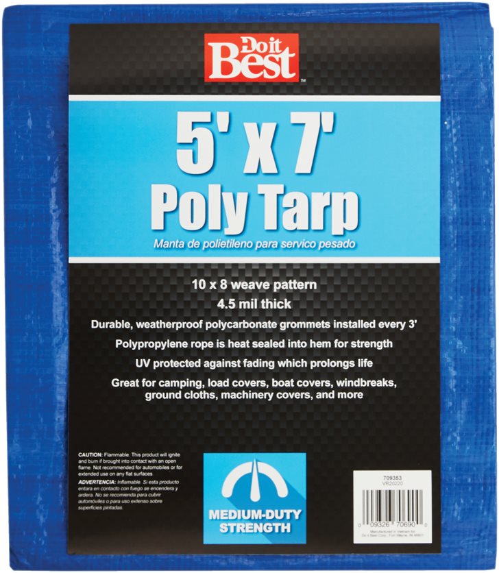 5X7 Blue Med Duty Tarp