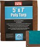 5X7 Br/Gr Med Duty Tarp