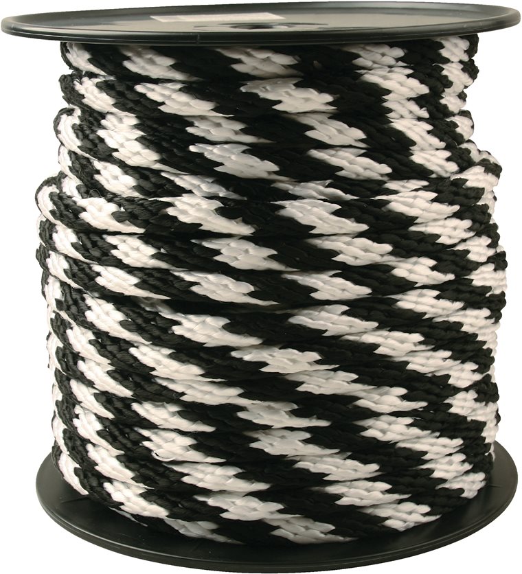 5/8X150&apos;Blk/W Derby Rope