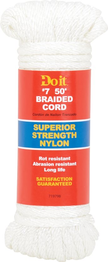 7/32X50&apos; Nyl Braid Rope