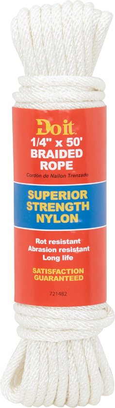 1/4X50&apos; Nyl Braid Rope