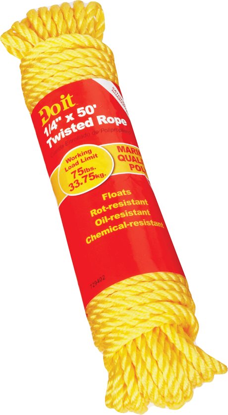 1/4X50&apos; Poly Twist Rope