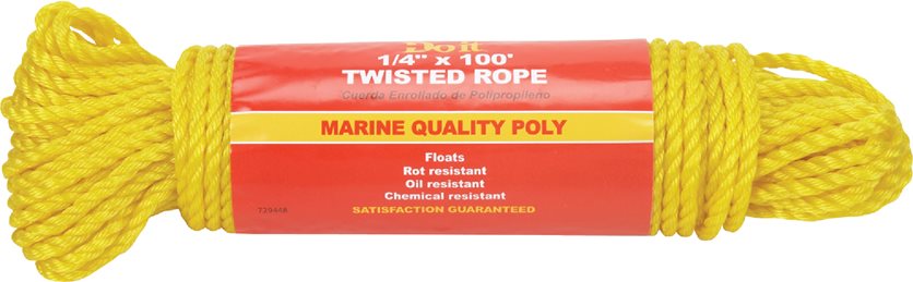 1/4X100&apos;Poly Twist Rope