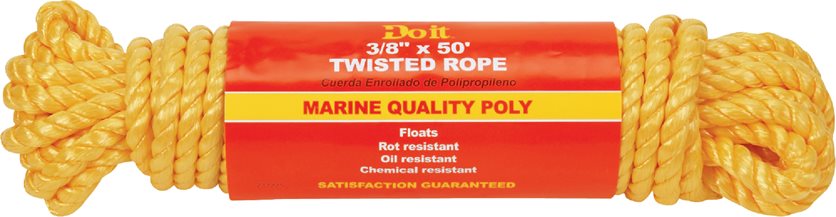 3/8X50&apos; Poly Twist Rope