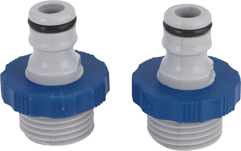 2Pc Male Quick Connector - Easy-to-use connectors for hassle-free gardening.