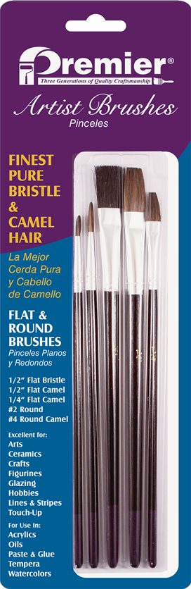 5Pc Camel Hair Art Brush