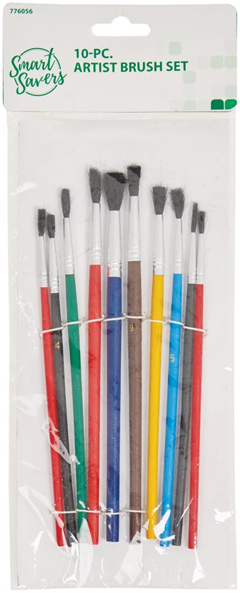 10Pc Artist Brush - Assorted sizes for all your painting needs.
