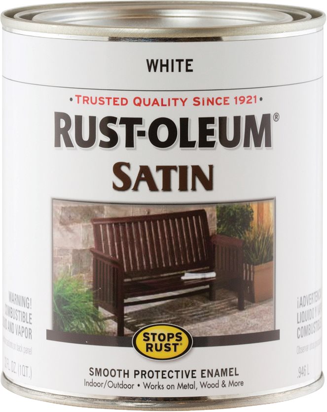 Satin White Enamel - Rust-Oleum Stops Rust.