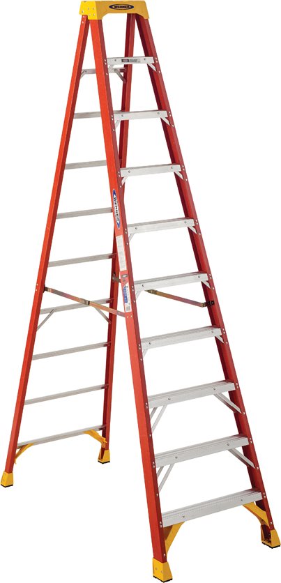 Werner T-1A 10&apos; Fiberglass Stepladder