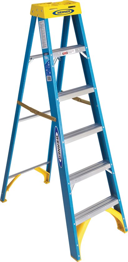 T-1 6&apos; Fiberglass Stepladder