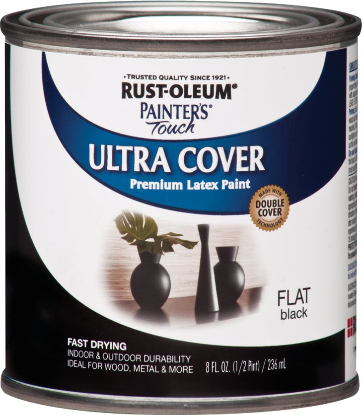 Flat Black Latex Paint - 1/2 Pt.