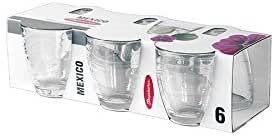 Mexico Glass tumblers 280cc, 6-pack