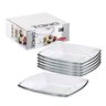 Tokio Square glass dinner plates, 6-pack