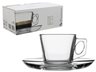 Vela glass cup & saucer set 80cc, 12-pack