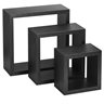 SOHO Set of 3 floating wall cube shelves.