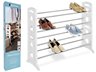 Freestanding 20 Pair Shoe Stand White