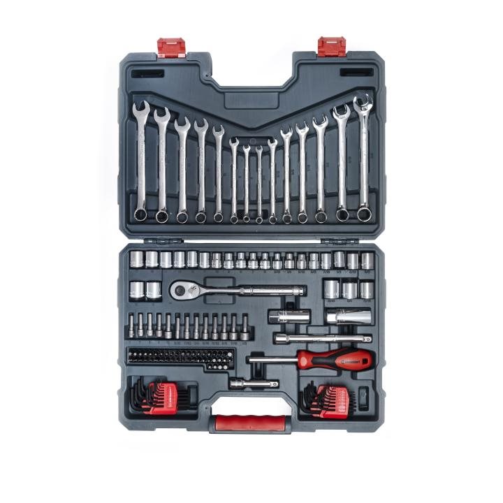 128 Pc. 3/8 Drive 12 Point Standard SAE/Metric Mechanics Tool Set